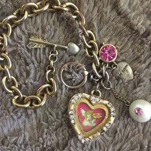 Betsey Johnson Heart Angel Bracelet
